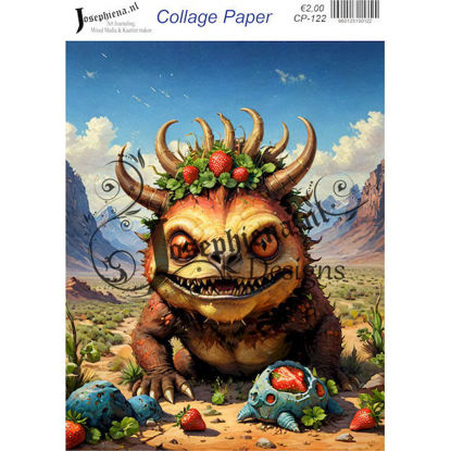 Strawberry monster - Josephiena's collage paper - CP-122