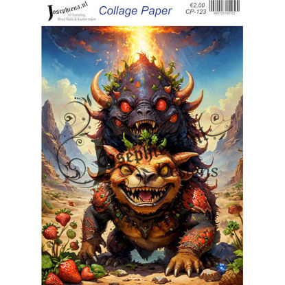 Strawberry monster 2 - Josephiena's collage paper - CP-123