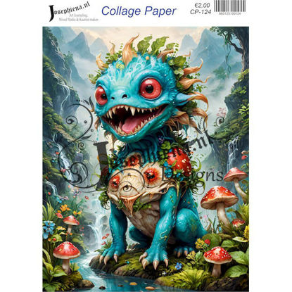 Strawberry monster 3 - Josephiena's collage paper - CP-124