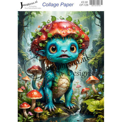 Strawberry monster 4 - Josephiena's collage paper - CP-125