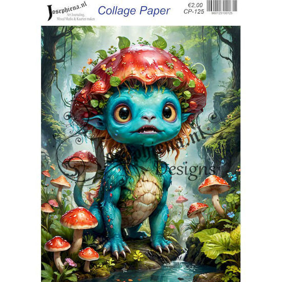 Strawberry monster 4 - Josephiena's collage paper - CP-125
