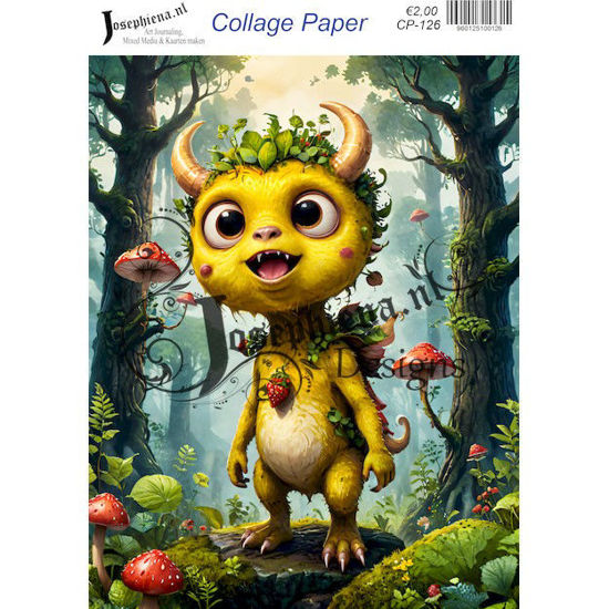 Strawberry monster 5 - Josephiena's collage paper - CP-126