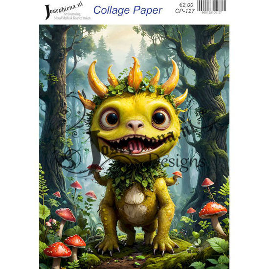 Strawberry monster 6 - Josephiena's collage paper - CP-127