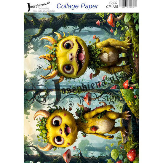 Strawberry monster 7 - Josephiena's collage paper - CP-128