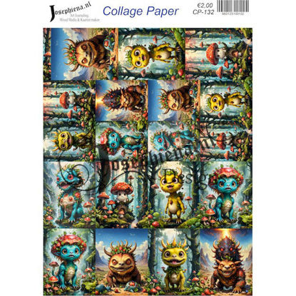 Strawberry monster 11 - Josephiena's collage paper - CP-132