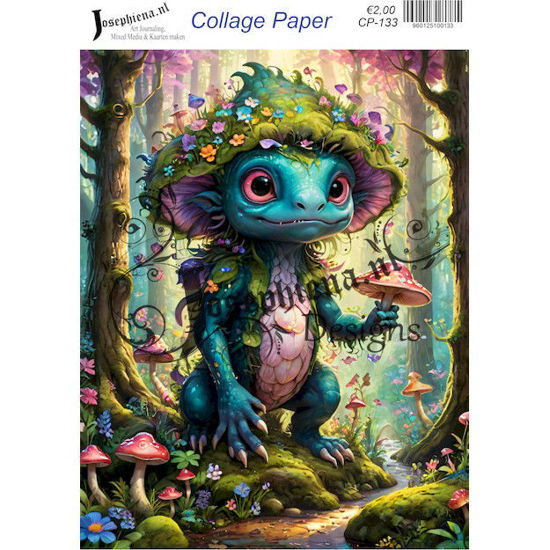 Blue monster 1 - Josephiena's collage paper - CP-133