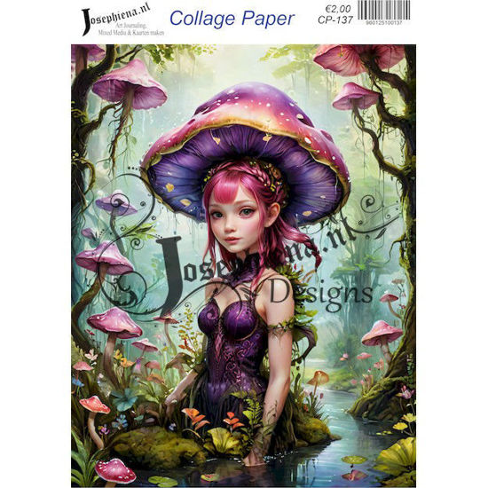 Blue monster 5 - Josephiena's collage paper - CP-137