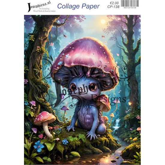 Blue monster 6 - Josephiena's collage paper - CP-138