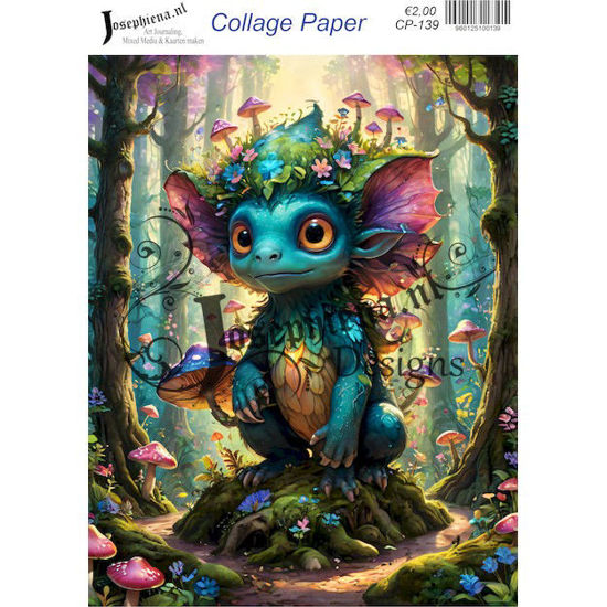 Blue monster 7 - Josephiena's collage paper - CP-139