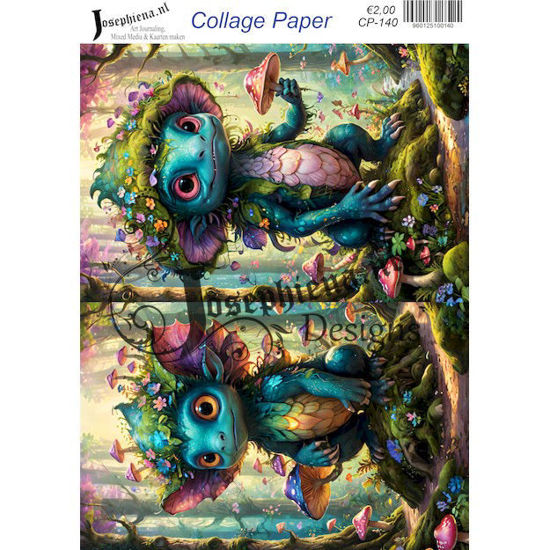 Blue monster 8 - Josephiena's collage paper - CP-140