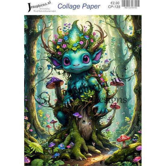 Blue monster 3 - Josephiena's collage paper - CP-135