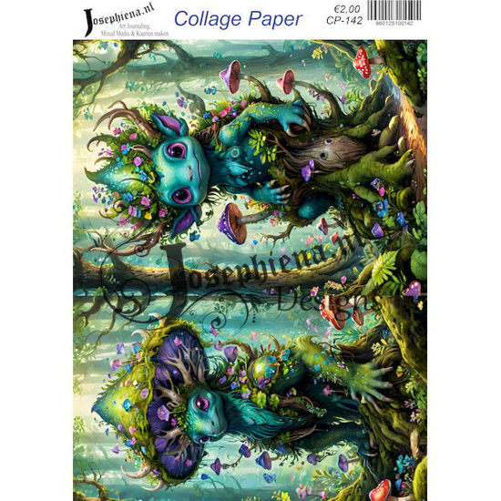 Blue monster 10 - Josephiena's collage paper - CP-142