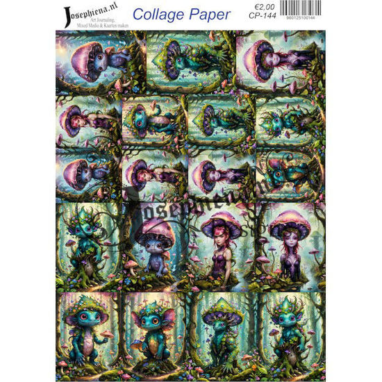 Blue monster 12 - Josephiena's collage paper - CP-144
