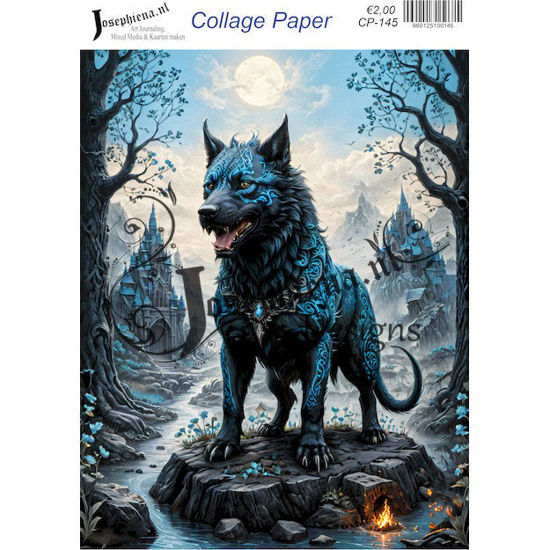 Phoenix wolf 1 - Josephiena's collage paper - CP-145