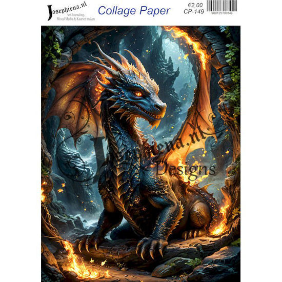 Phoenix wolf 5 - Josephiena's collage paper - CP-149