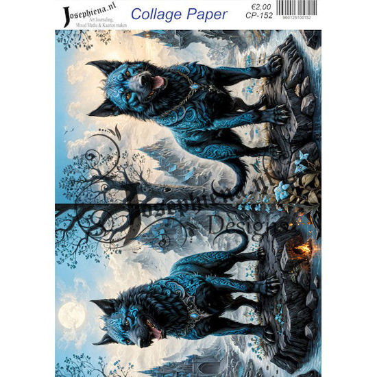Phoenix wolf 8 - Josephiena's collage paper - CP-152